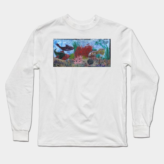 Fish Long Sleeve T-Shirt by pegacorna